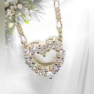 OPEN HEART CUBIC ZIRCONIA NECKLACE